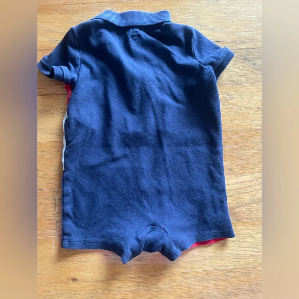 Ralph Lauren Kids Polo Romper - Red, White, and Blue - Picture 5 of 5